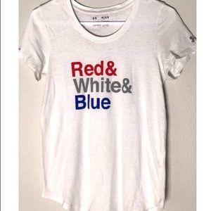 Red, White, and Blue Under Armor Top